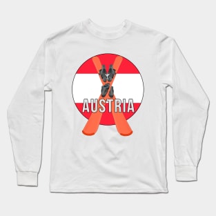 Cool Ski Flag of Austria Long Sleeve T-Shirt